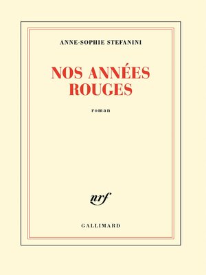 cover image of Nos années rouges